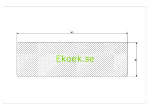 Förkolnad och borstad staketstolpe av nordisk gran